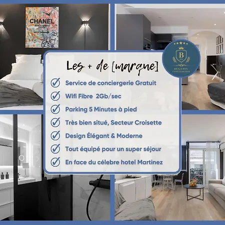 L'elegant Maubourg - Next Martinez -terrasse Apartment Cannes